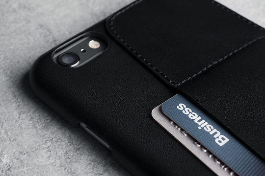 Mujjo Vollleder Umschlag Rückseite Leder 1mm Schwarz (iPhone 6/6s Plus)