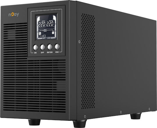 NJOY Echo Pro 2000 UPS On-Line 2000VA 1600W με 4 Schuko Πρίζες