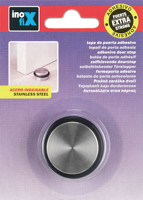 Door Stopper Adhesive Stainless Steel Ασημί 1pcs