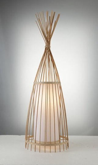 Aca Vintage Stehleuchte H100xB30cm. mit Fassung für Lampe E27 Weiß