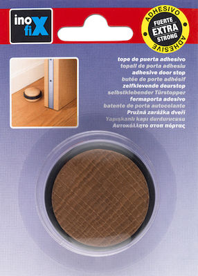 Door Stopper Adhesive Wooden Καρυδί 1pcs