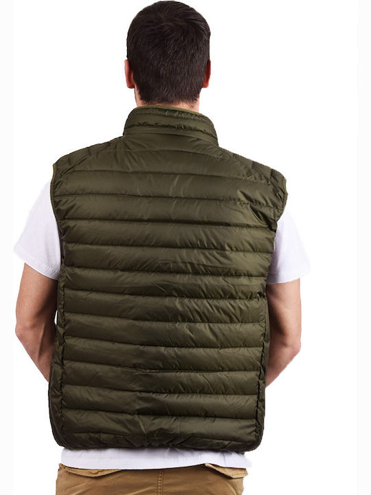 Sleeveless Jacket Puffer Khaki