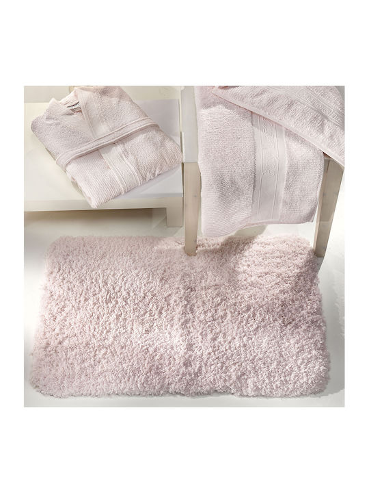 Guy Laroche Non-Slip Bath Mat Microfiber Bellagio 1127086210014 Old Pink 53x86cm