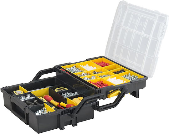 Stanley SortMaster Tool Compartment Organiser 24 Slot Adjustable & Removable Box Black 40x30x13.7cm