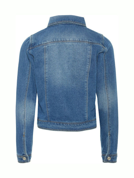 Kids' Denim Jacket Short Blue