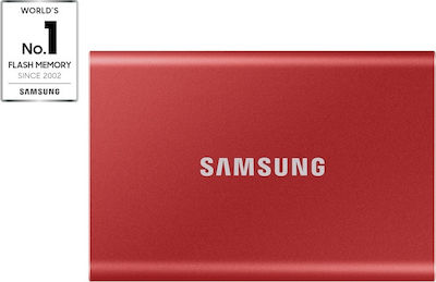 Samsung Portable SSD T7 USB 3.2 / USB-C 2TB 2.5" Metallic Red
