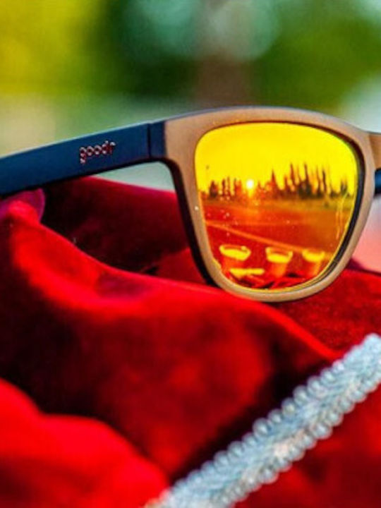 Goodr Whiskey Shots With Satan Unisex Sunglasses with Black Plastic Frame and Polarized Lens