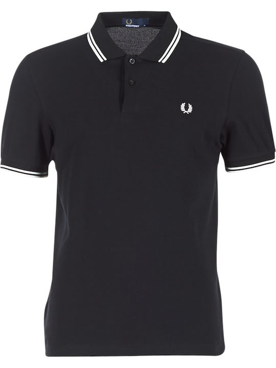 Fred Perry Polo Μπλούζα Κοντομάνικη Μαύρη