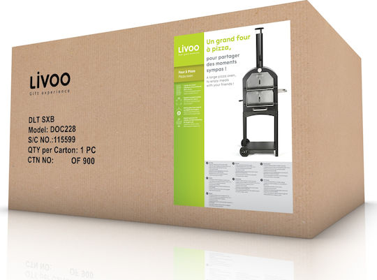 Livoo Pizzaofen Holz Black