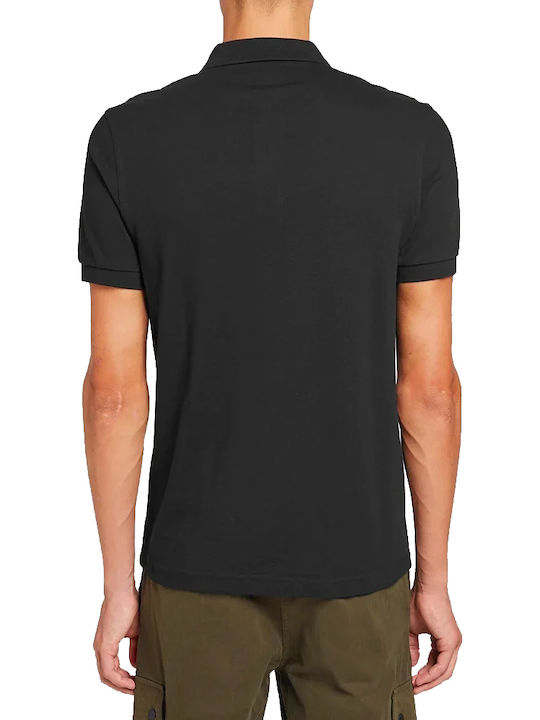Polo Herrenbluse Kurzarm Schwarze