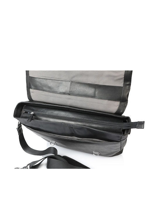 Leather Men's Bag Messenger Black