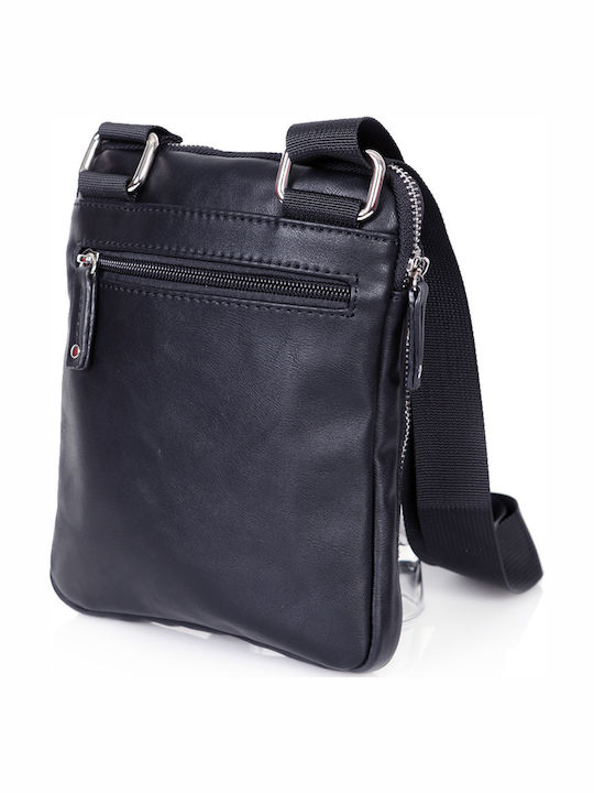 Leather Men's Bag Shoulder / Crossbody Navy Blue
