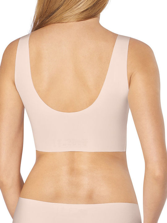 Sloggi Zero Feel X Frauen Sport-BH Ecru/Ivory mit Polsterung