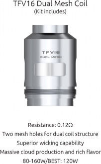 Smok TFV16 Conical Mesh Съпротивление на Електронни Цигари 0.2ohm (ДЛ) 1бр