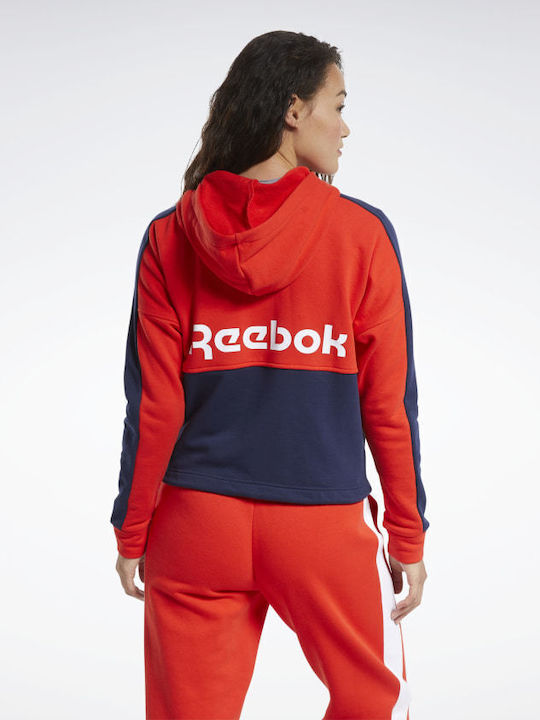 Γυναικεία Ζακέτα Φούτερ με Κουκούλα Instinct Red