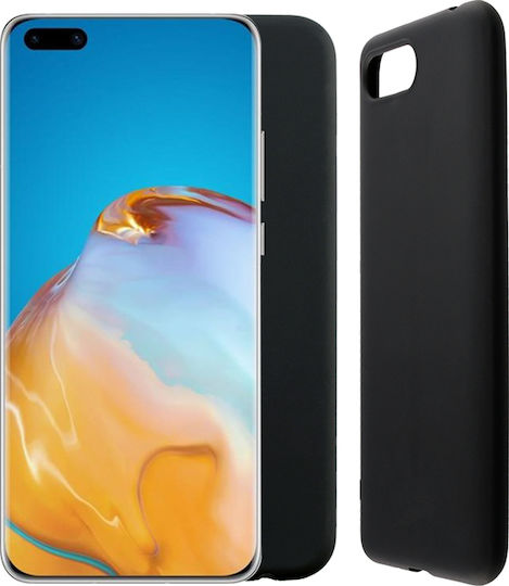 Volte-Tel Umschlag Rückseite Silikon Schwarz (Huawei P40 Pro)