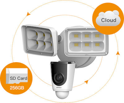 Imou Floodlight Cam IP Surveillance Wi-Fi Waterproof Camera 1080p Full HD with Two-Way Audio and Lens 2.8mm White