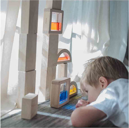 Plan Toys Τουβλάκια Οικοδομικό Υλικό με Νερό Ξύλινα για 3+ Ετών 6τμχ