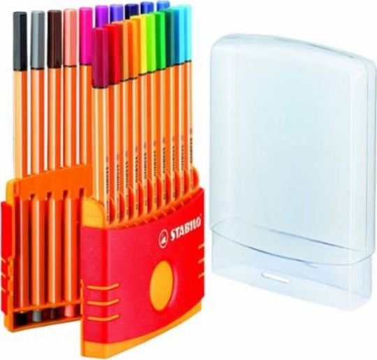 Stabilo Point 88 Μαρκαδόροι Σχεδίου Color Parade St8820-031 0.4mm Σετ 20 χρώματα