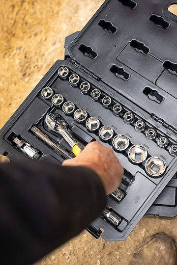 Stanley Set de chei tubulare și clichet 1\2" 24buc