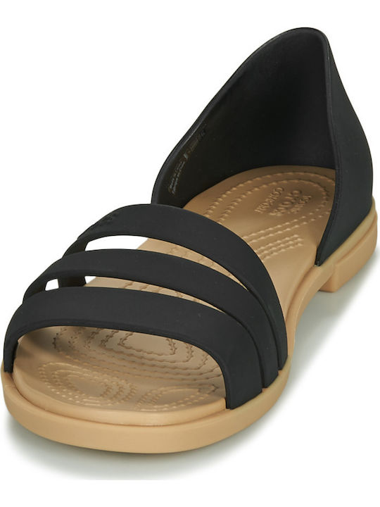 Tulum Flache Sandalen für Damen in Schwarz Farbe