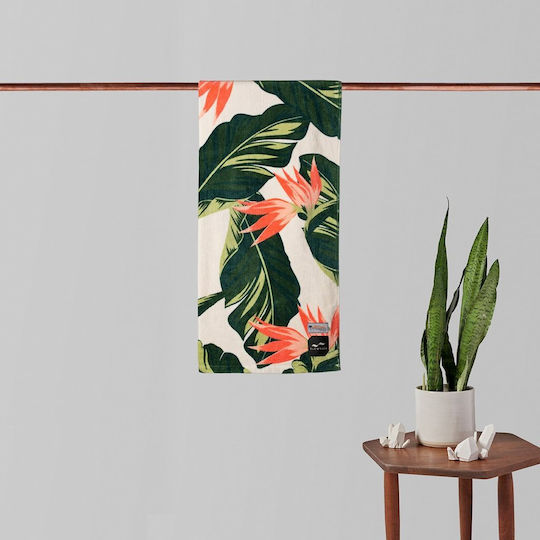 Slowtide Mauka Cotton Beach Towel 152x76cm -White