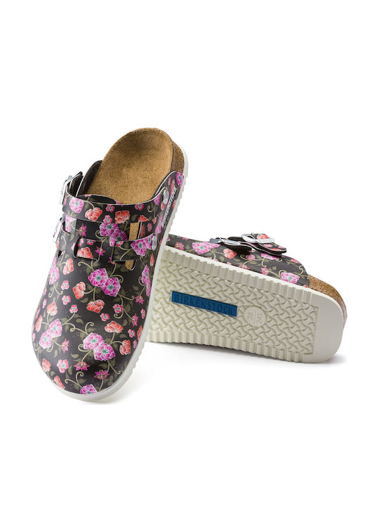 Birkenstock Kay SL Professional Γυναικεία Δερμάτινα Ανατομικά Σαμπό Μαύρα 1016662