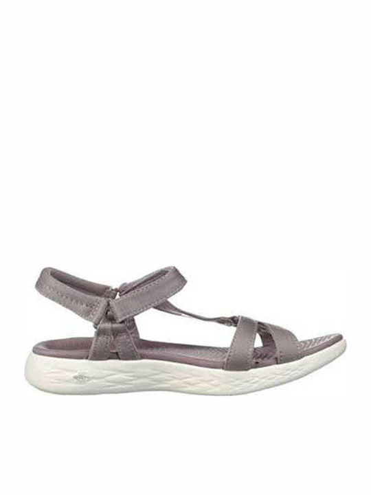 Heathered River Strap Flache Sandalen für Damen Sportlich in Rosa Farbe