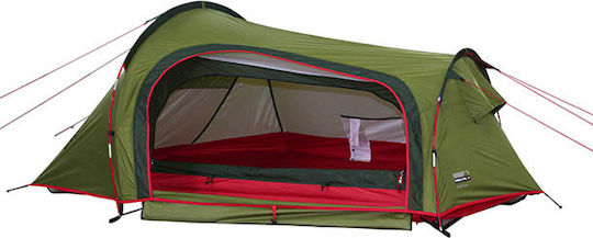 High Peak Sparrow Camping Tent Tunnel Mountaineering Green with Double Cloth 4 Seasons for 2 People Waterproof 3000mm 260x160x90cm
