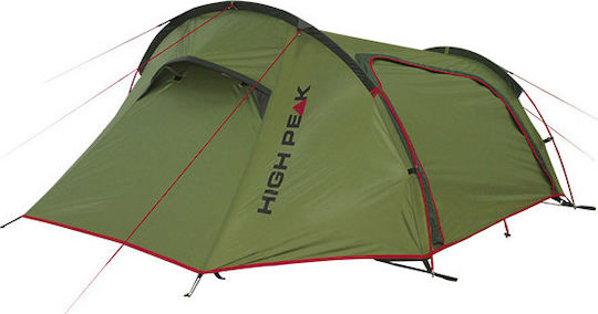 High Peak Sparrow Camping Tent Tunnel Mountaineering Green with Double Cloth 4 Seasons for 2 People Waterproof 3000mm 260x160x90cm