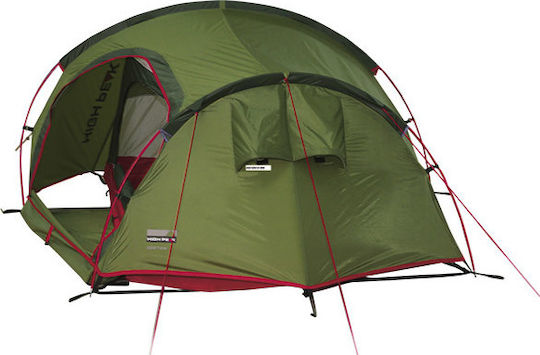 High Peak Sparrow Camping Tent Tunnel Mountaineering Green with Double Cloth 4 Seasons for 2 People Waterproof 3000mm 260x160x90cm