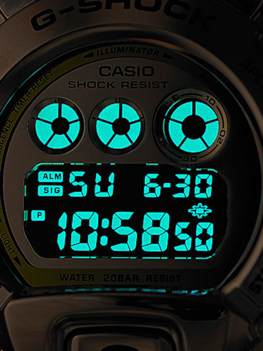Casio G-Shock Digital Men's Watch 49.7mm Chronograph Battery with Black Rubber Strap