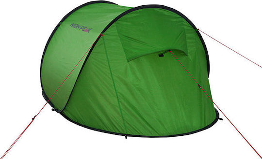 High Peak Vision 2 Camping Tent Pop Up Green With Double Cloth 3 Seasons For 2 People 235x140x100cm