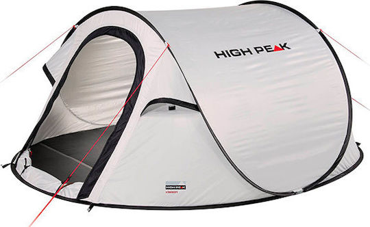High Peak Vision 2 Σκηνή Camping Pop Up Λευκή 3 Εποχών για 2 Άτομα 235x140x100εκ.