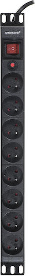 Qoltec Rack Mehrfachsteckdose 53996 8 Stück