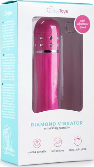 Easytoys Love Diamond Smooth Vibrator 11.4cm Pink