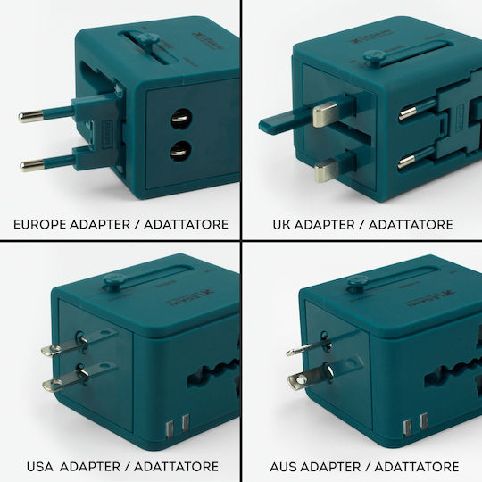 Legami Milano Takit1 Адаптер за Контакти Universal в Universal с 2 USB Порта