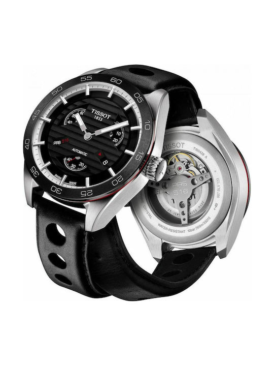 Tissot PRS 516 Automatic Uhr Chronograph Automatisch mit Schwarz Kautschukarmband