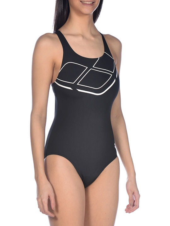 Athletic One-Piece Swimsuit Black