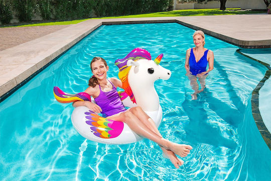 Bestway Kids' Inflatable Float for Sea Unicorn White 119x91cm