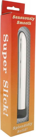 Seven Creations Super Slick Κλασικός Δονητής 17cm Silver