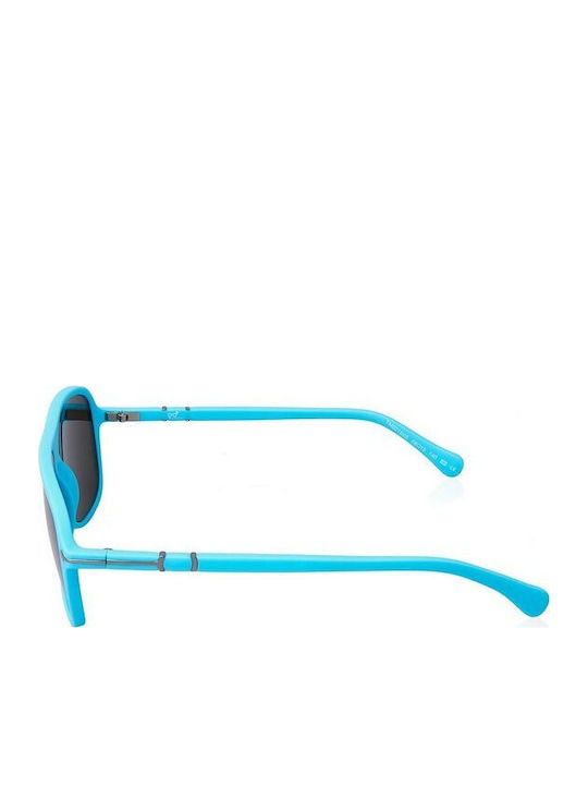 Opposit Unisex Sunglasses with Turquoise Plastic Frame and Black Lens TM 021S 05