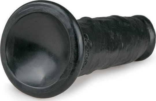Easytoys Glass Dildo With Suction Cup Black 15.5cm