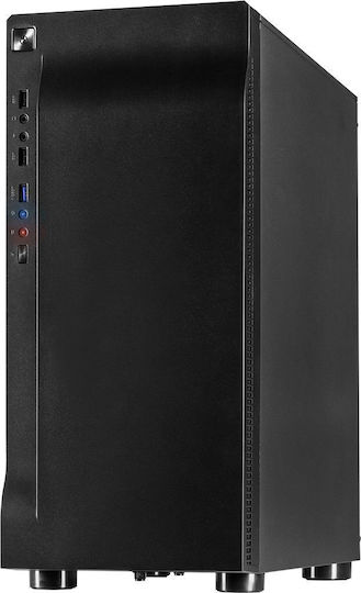 Inter-Tech A-3411 Creek Gaming Midi Tower Computer Case with RGB Lighting Black