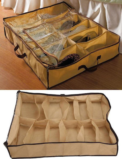 Fabric Shoe Storage Case in Beige Colour 57x66x13cm