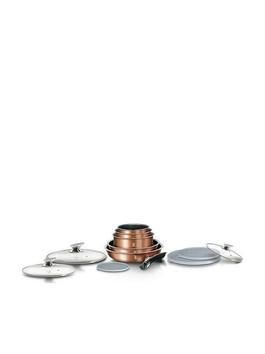 Berlinger Haus Metallic Line Kochgeschirr-Set Rose Gold Collection BH-1591 12Stück