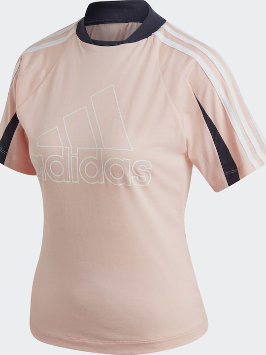 Aeroready Women's T-shirt Fast Drying Striped Haze Coral