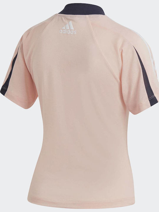 Aeroready Women's T-shirt Fast Drying Striped Haze Coral