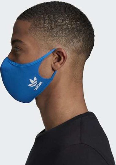 adidas Μάσκα Προστασίας Υφασμάτινη M/L Μπλε H32391 3τμχ