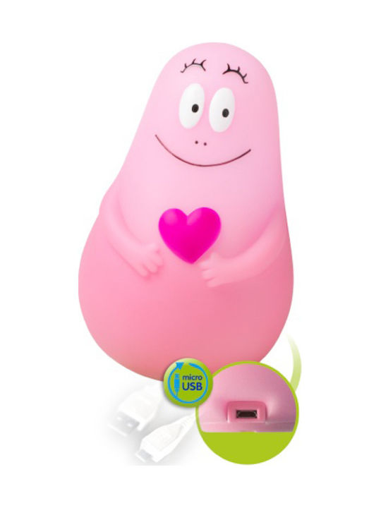 Pabobo Παιδικό Διακοσμητικό Φωτιστικό Lumilove Barbapapa Ροζ